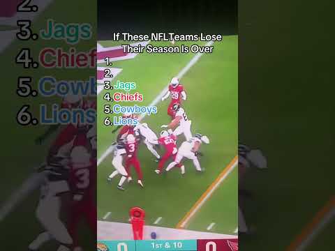 These 6 NFL Teams Won’t Make The Playoffs If They Lose Their Next Game