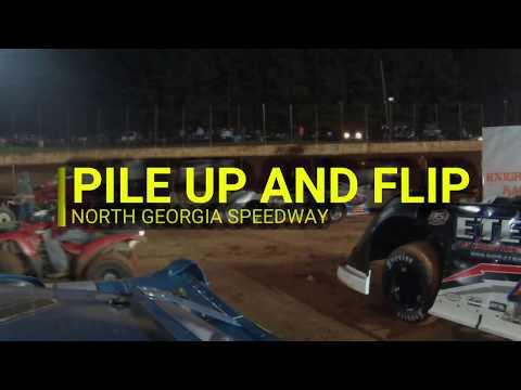 Super Late Model Flip After Pile Up