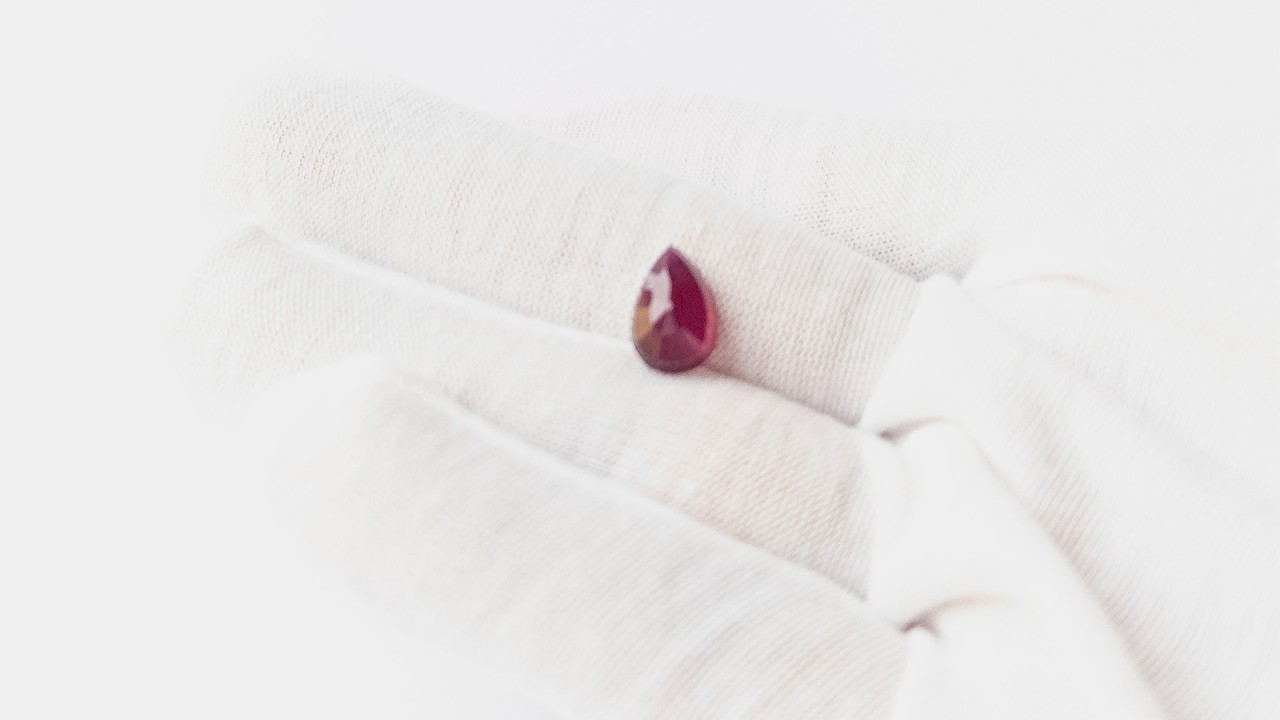 Ruby | Pear Cut Cabochon  | 11mm X 7.4mm Bead Size | 3.5 Carats video