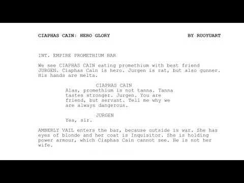 Ciaphas Cain - The Movie (Written by an A.I.)