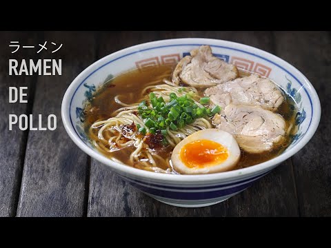 SOPA RAMEN DE POLLO MUY FÁCIL Y DELICIOSA 😋 (ラーメン)