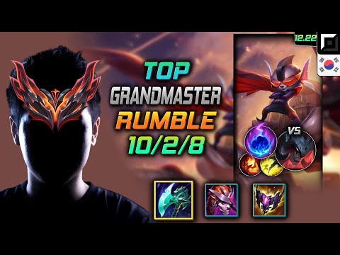 GrandMaster Top Rumble Build Night Harvester Arcane Comet - Rumble Top vs Aatrox - LOL KR 12.22