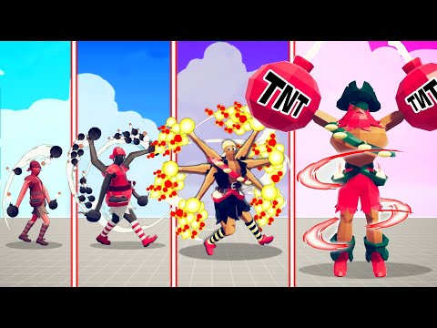 EVOLUTION OF BOMB THROW ( ALL FORM ) | TABS - Totally Accurate Battle Simulator