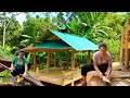 Rewind Timelapse Start To Finish Alone BUILD LOG CABIN Replace Old Bamboo House Full Build