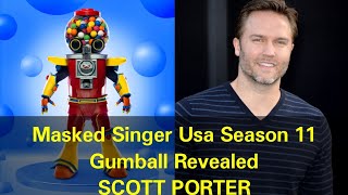 Masked Singer Usa Season 11 - Gumball Revealed - Scott Porter