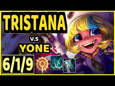 TRISTANA vs YONE - 6/1/9 KDA MID GAMEPLAY - NA Ranked GRANDMASTER