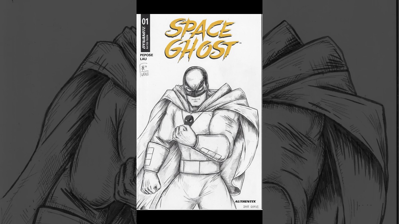 My third Space Ghost sketch cover inks with @DynamiteComics  #spaceghost #dynamitecomics #comics