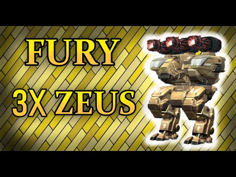 Fury - 3x Zeus Gameplay | War Robots