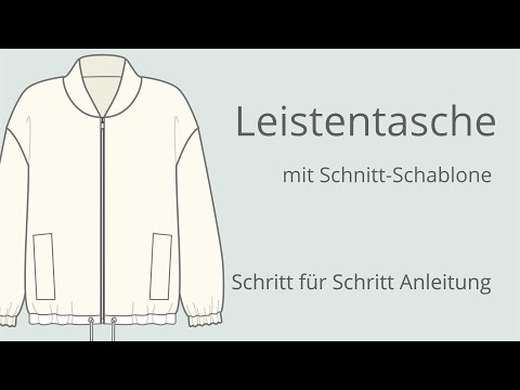 Leistentasche nähen mit Schnittschablone (EngSub)