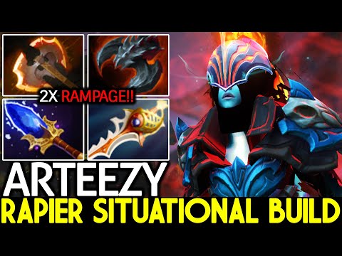 ARTEEZY [Phantom Assassin] 200 IQ Situational Build 2x RAMPAGE Dota 2