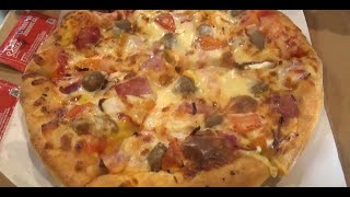 Review Pizza American Classic Cheeseburger Domino's Pizza (Harga Rp86.500 termasuk pajak)