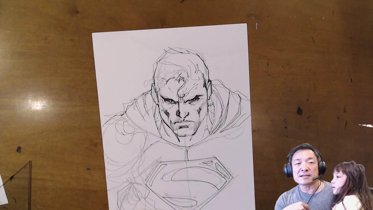 Explanation about SUPERMAN sketched! -Artstream with Jim Lee
