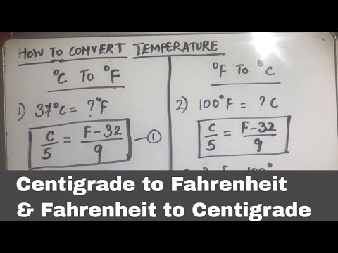 HOW TO CONVERT CELSIUS (CENTIGRADE) TO FAHRENHEIT AND FAHRENHEIT TO CELSIUS (CENTIGRADE)
