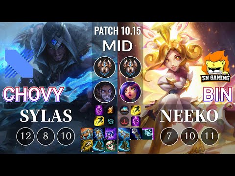 DRX Chovy Sylas vs SN Bin Neeko Mid - KR Patch 10.15