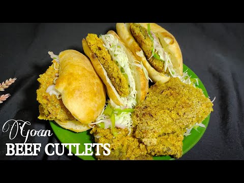 Goan Beef Cutlet | Goan Beef Cutlet Pao | Beef steak recipe | Street food delicacy | HOME COOKING
