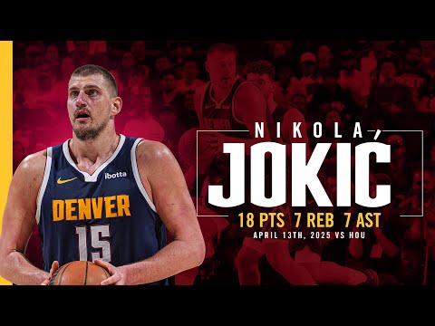Nikola Jokić Full Game Highlights vs. Rockets 📺 | 4/13/25