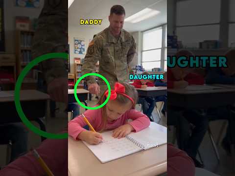 Her Dad Surprised Her at School… Her Reaction Was Priceless #love