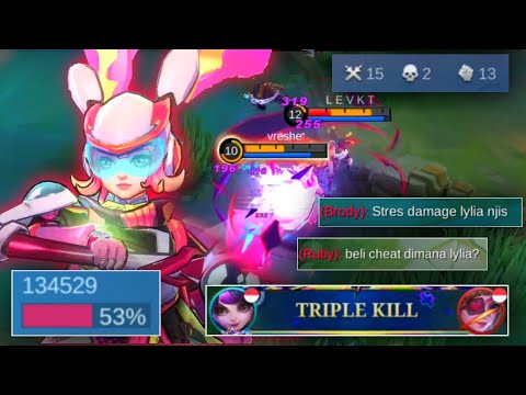53% TOTAL DAMAGE, BUILD LYLIA PALING GACOR SAAT INI 😈 | Build Lylia 2023 - Lylia Gameplay