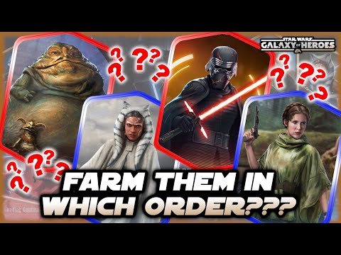 What is the Correct Farming Order for Galactic Legends in Star Wars Galaxy of Heroes?