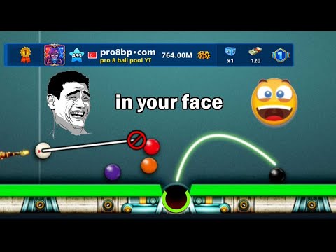 in your face 😂 1st Diamond League 764M Coins 8 ball pool