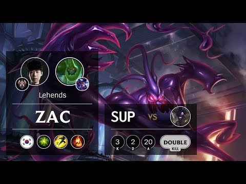Zac Support vs Alistar - KR Challenger Patch 9.8