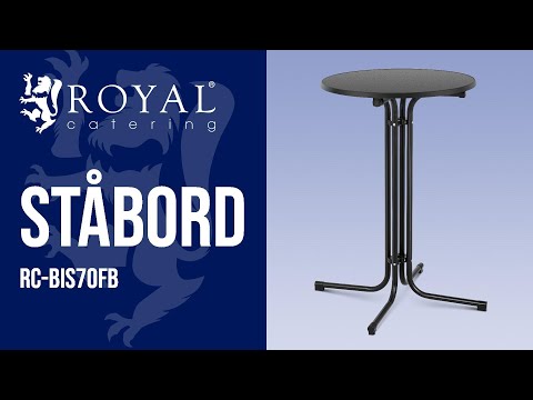 Produktvideo - Ståbord - 70 cm i diameter - sammenklappeligt - sort