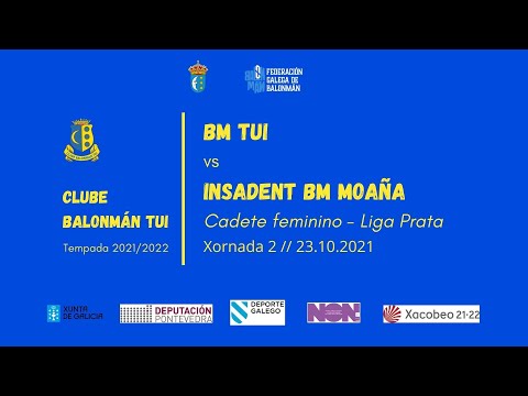 Balonman Tui VS Insadent BM Moaña. Jornada 2. Liga Plata Cadete Femenino. 23.10.2021