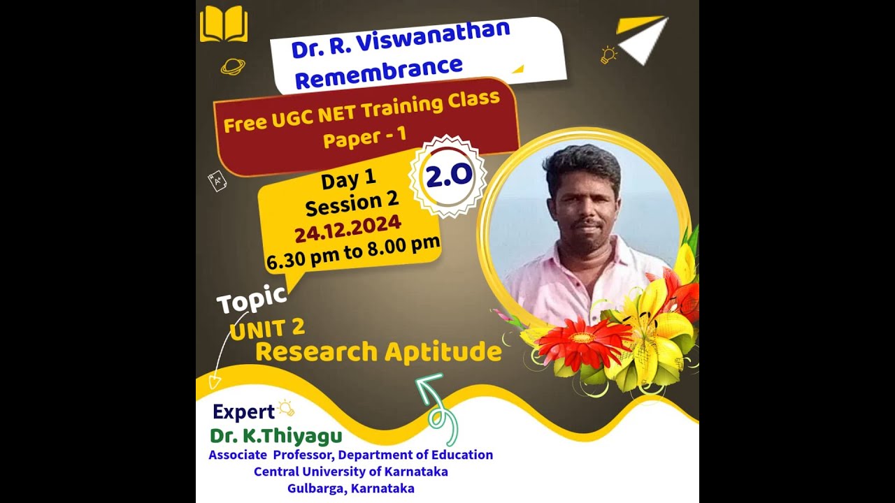UGC NET Paper 1 -  Unit 2: Research Aptitude