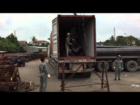 Quy trình đóng hàng thép ống đúc, thép ống hàn từ Thành Phố Hải Phòng đến Thành Phố Hồ Chí Minh bằng Container