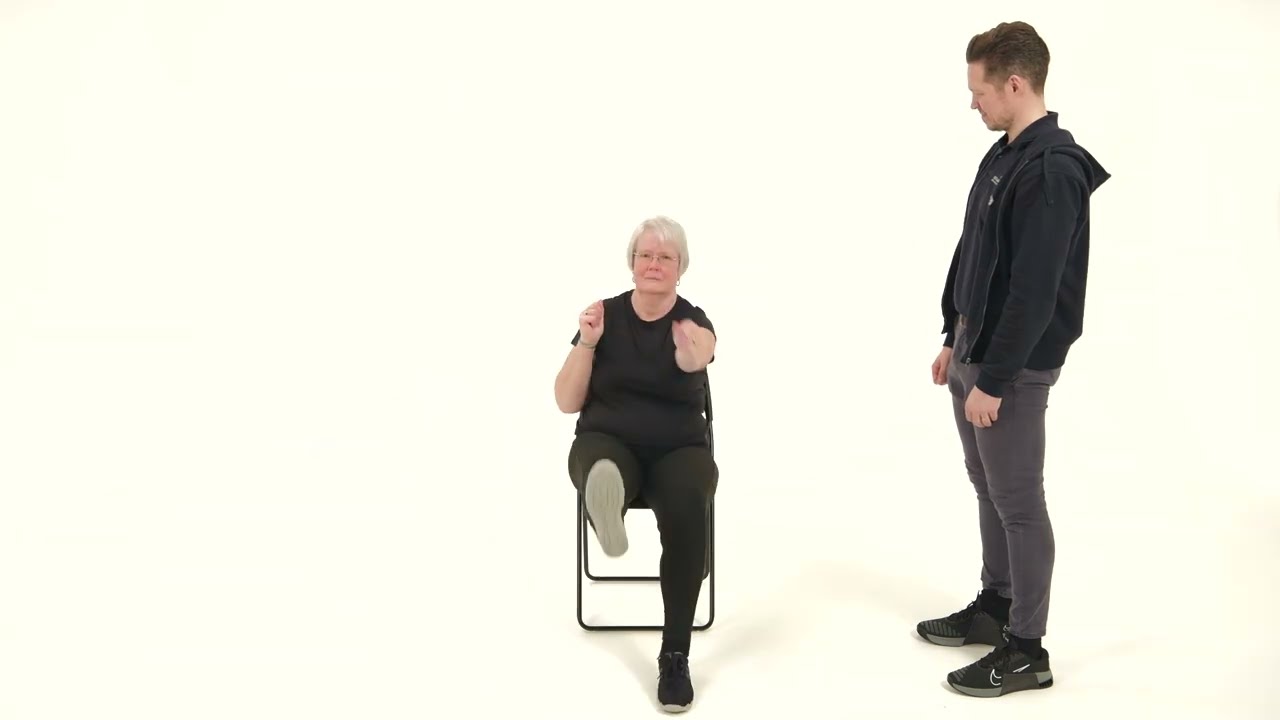 Parkinson’s physiotherapy seated exercise demonstration