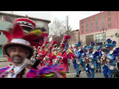 Fralinger String Band marching down Broad Street