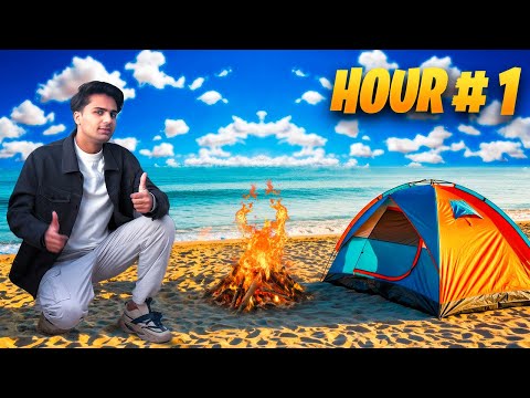 Surviving 12 Hours in Most Dangerous Beach !
