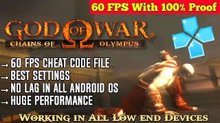 Download lagu God of War Chains of Olympus 60 Fps Cheats file For PPSSPP | God of war Best Settings for Android mp3