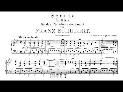 Schubert - Piano Sonata No. 21 in B-flat Major, D.960 (Audio+Sheet) [Kempff]