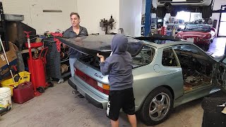 EP4 - 1986 Porsche 944 Turbo Restoration - Sunroof & Rear Hatch Removal