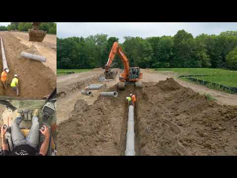 Installing Concrete Storm Pipe // @Schifsky Companies - Day 1