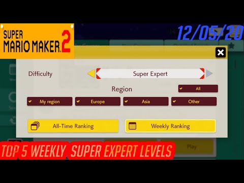 Top 5 Most Popular Super Expert Levels Of The Week 12/05/20: Super Mario Maker 2
