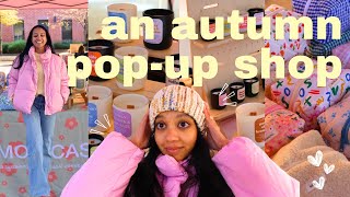 It's cozy fall market season🍂💸🤎 // craft fair vlog, small business owner, vendor booth setup