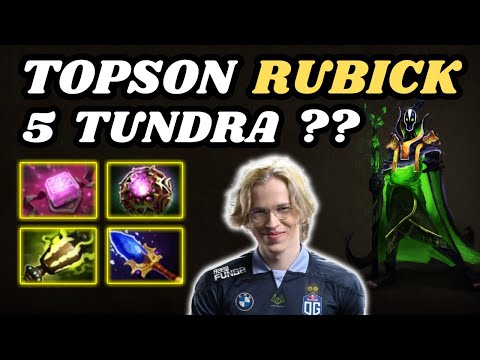 🔥 TOPSON Rubick Midlane Highlights 7.34d 🔥 5 Tundra ? With Sneyking, Skiter, Aui_2000, Nine - Dota 2