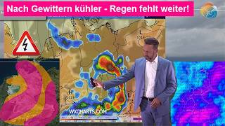 Gewitter- & Unwettergefahr Tag 5: bald deutlich kühler, Regen fehlt. W