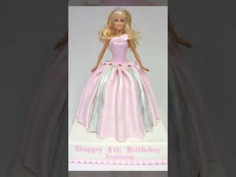 Barbie doll cake design