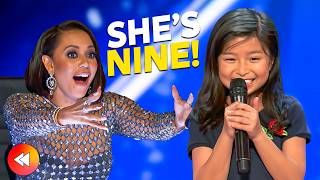 9 Year Old Celine Dion SUPER FAN Blows Judges AWAY on AGT!