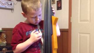 Video thumbnail for Stagg EDB 3/4 electric upright bass by Brian Buckalew