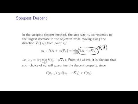 The Steepest Descent Method