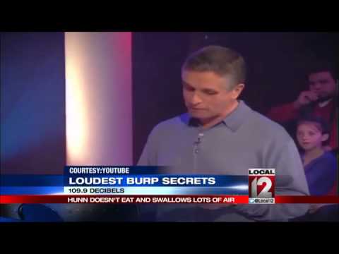 Man received world record for "loudest burp"