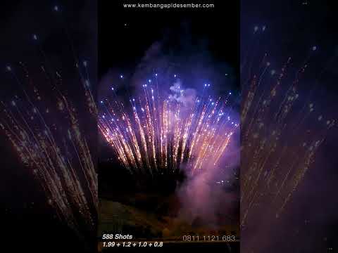 Kembang Api Cake Riakeo Compound BIG BOSS Cake 588 Shots 1.9 + 1.2 + 1.0 + 0.8 inch Fireworks