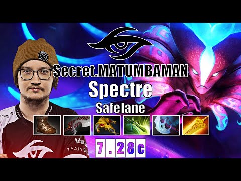 Spectre Safelane | Secret.MATUMBAMAN | SUPER HARD CARRY MONSTER SPECTRE | 7.28c Gameplay Highlights