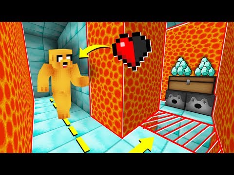 Mikecrack -  3 NOOBS TROLLEY HALF A HEART WITH TRAPS TO WIN!!  😆💔 MINECRAFT PARKOUR MAP