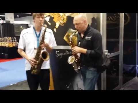 NAMM 2015 - Super awesome dual saxophone performance!