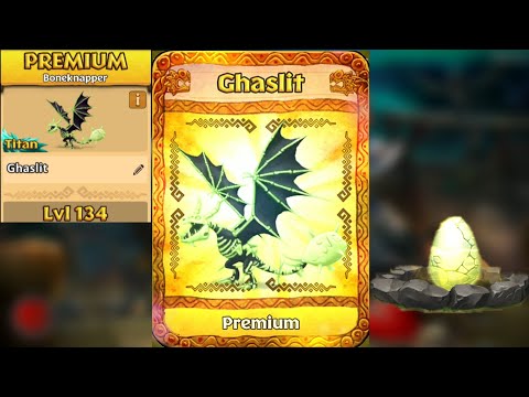 Ghaslit (New Premium Boneknapper) Max lvl 134 Titan Mode - Dragons:Rise of Berk Dreadfall Update